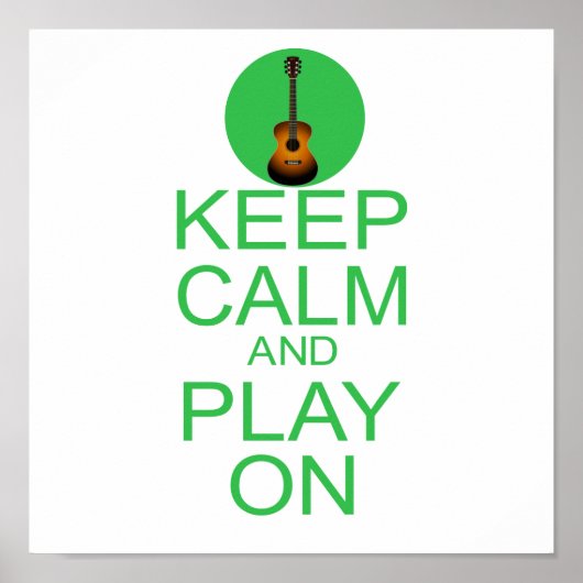 Behalt Calm Parody Guitar Poster (Vorne)