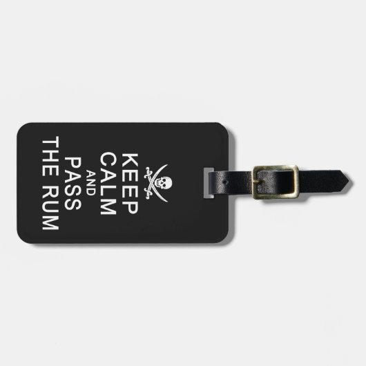 Behalt Calm & Pass Das Rum-Gepäckanhänger Gepäckanhänger (Vorderseite horizontal)