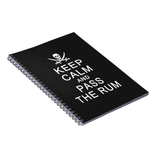 Behalt Calm & Pass Das Rum-Notebook Notizblock (Rechte Seite)