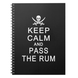 Behalt Calm & Pass Das Rum-Notebook Notizblock