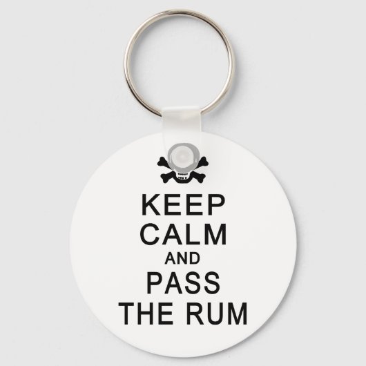 Behalt Calm & Pass Die Rum-Schlüsselkette Schlüsselanhänger (Vorderseite)