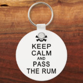 Behalt Calm & Pass Die Rum-Schlüsselkette Schlüsselanhänger (Vorderseite)