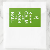 Behalt Calm & Pass The Ball Aufkleber (Tasche)