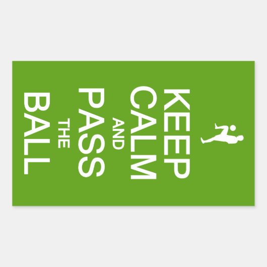 Behalt Calm & Pass The Ball Aufkleber (Vorderseite)