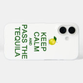 Behalt Calm & Pass The Tequila iPhone 4 Case-Mate Hülle (Rückseite (Horizontal))