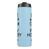Behalt Calm & Play Hockey individuelle Name & colo Thermosbecher (Vorderseite)