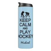 Behalt Calm & Play Hockey individuelle Name & colo Thermosbecher (Nach rechts gedreht)