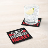 Behalt Calm Play Hockey Rechteckiger Pappuntersetzer (Vor Ort)