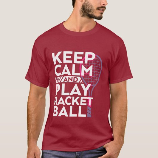 Behalt Calm Play Racket Ball T - Shirt Sportler (Vorderseite)