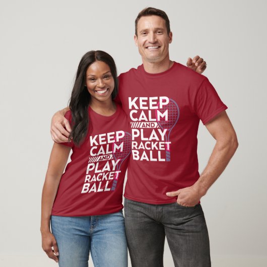 Behalt Calm Play Racket Ball T - Shirt Sportler (Unisex)