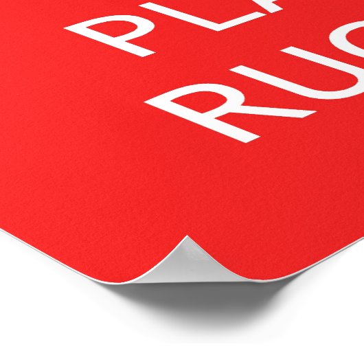 Behalt Calm & Play Rugby Poster (Ecke)