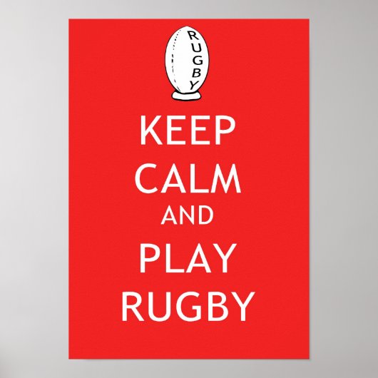 Behalt Calm & Play Rugby Poster (Vorne)