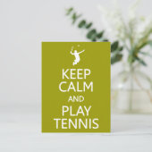 Behalt Calm & Play Tennis - eigene Farbpostkarte Postkarte (Stehend Vorderseite)