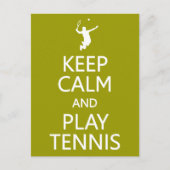 Behalt Calm & Play Tennis - eigene Farbpostkarte Postkarte (Vorderseite)