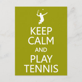 Behalt Calm & Play Tennis - eigene Farbpostkarte Postkarte
