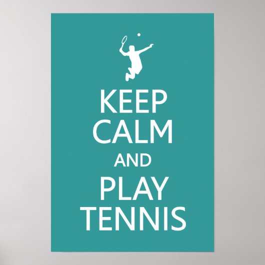 Behalt Calm & Play Tennis-Farbposter Poster (Vorne)