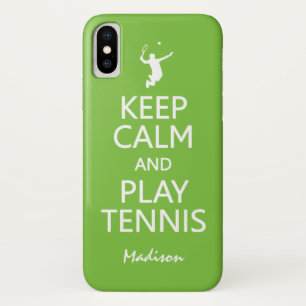 Behalt Calm & Play Tennis individuelle Name & Farb Case-Mate iPhone Hülle