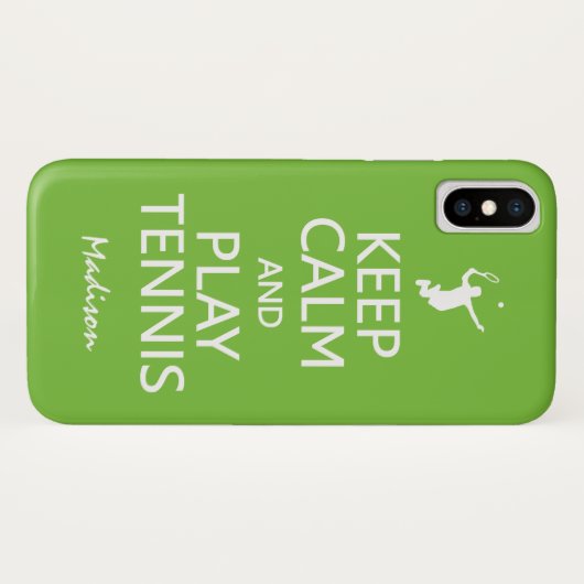 Behalt Calm & Play Tennis individuelle Name & Hüll Case-Mate iPhone Hülle (Rückseite (Horizontal))