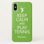 Behalt Calm & Play Tennis individuelle Name & Hüll Case-Mate iPhone Hülle (Rückseite)