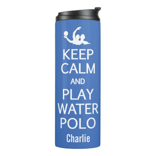 Behalt Calm & Play Water Polo individuelle Name & Thermosbecher (Nach links gedreht)