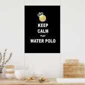 Behalt Calm Play Water Polo Poster - Schwarz (Küche)