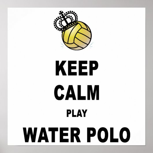 Behalt Calm Play Water Polo Poster - Weiß (Vorne)