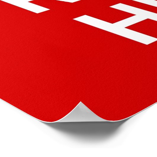 Behalt Calm Poster (Ecke)