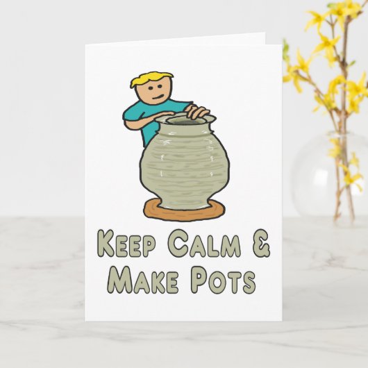 Behalt Calm Pottery Karte (Gelbe Blume)