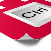 Behalt Calm Press Kontrolle lustig Tech Poster (Ecke)