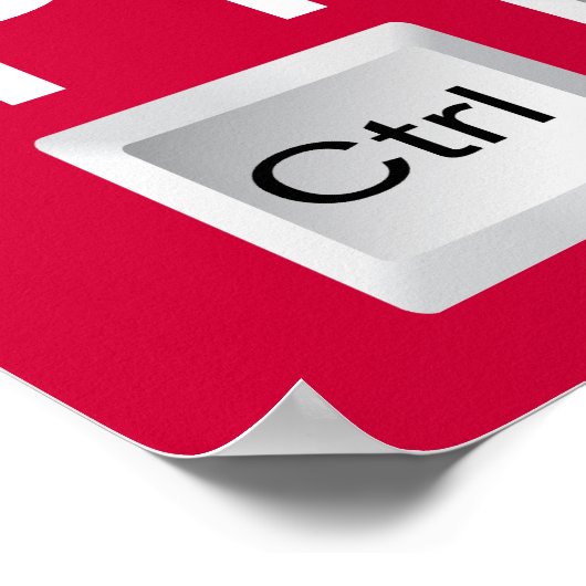 Behalt Calm Press Kontrolle lustig Tech Poster (Ecke)