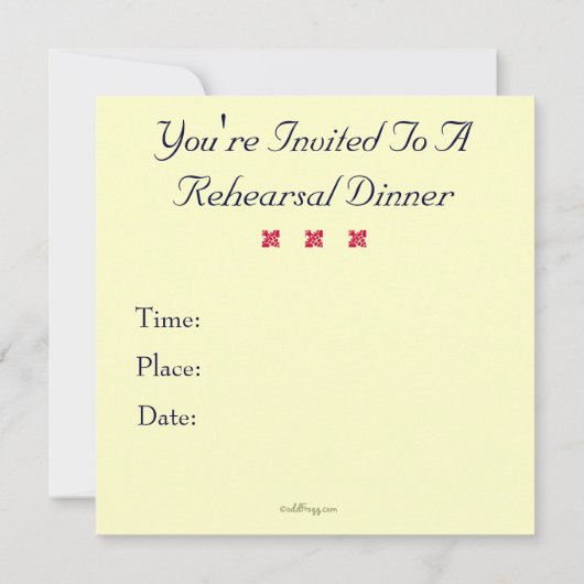 Behalt Calm Probe Dinner Einladung (rot) (Rückseite)