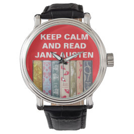 Behalt Calm, Read Jane Austen Armbanduhr