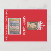 Behalt Calm, Read Jane Austen Postkarte (Vorderseite)