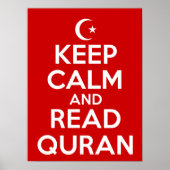 Behalt Calm Read Quran Poster (Vorne)
