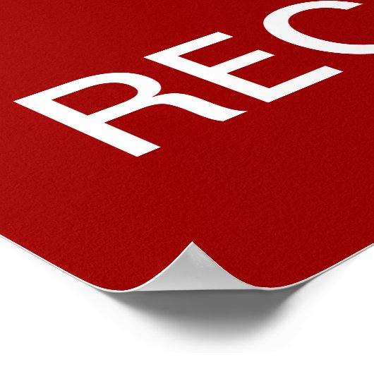 Behalt Calm Recruiting Funny HR Rekrutierung Sloga Poster (Ecke)