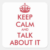 Behalt Calm & redet darüber - Aufkleber (Vorderseite)