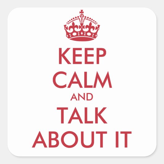 Behalt Calm & redet darüber - Aufkleber (Vorderseite)
