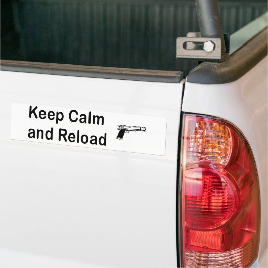 Behalt Calm Reload Handgun Autoaufkleber (Auf Lkw)