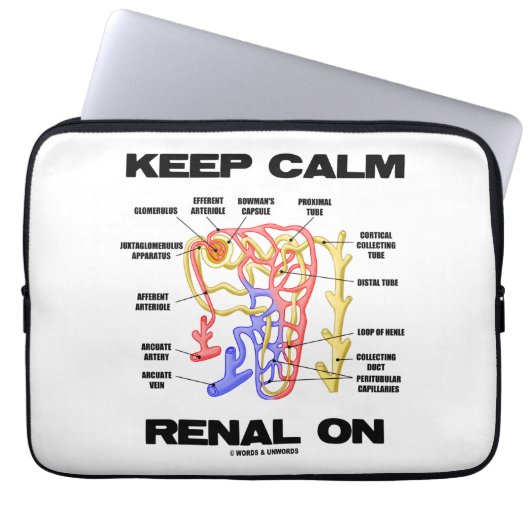 Behalt Calm Renal on (Niere Nephron) Laptopschutzhülle (Vorderseite)