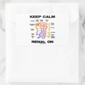 Behalt Calm Renal On (Niere Nephron) Rechteckiger Aufkleber (Tasche)