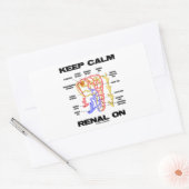 Behalt Calm Renal On (Niere Nephron) Rechteckiger Aufkleber (Umschlag)