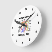 Behalt Calm Renal On (Niere Nephron) Runde Wanduhr (Winkel)