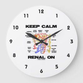 Behalt Calm Renal On (Niere Nephron) Runde Wanduhr