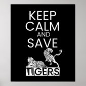 Behalt Calm Rett Tigers Animal Wildlife Protection Poster (Vorne)