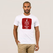 Behalt Calm Rock on Fun Slogan T-Shirt (Vorne ganz)