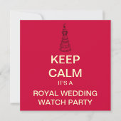 BEHALT CALM Royal Wedding Party Invite (Square) Einladung (Vorderseite)