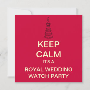 BEHALT CALM Royal Wedding Party Invite (Square) Einladung