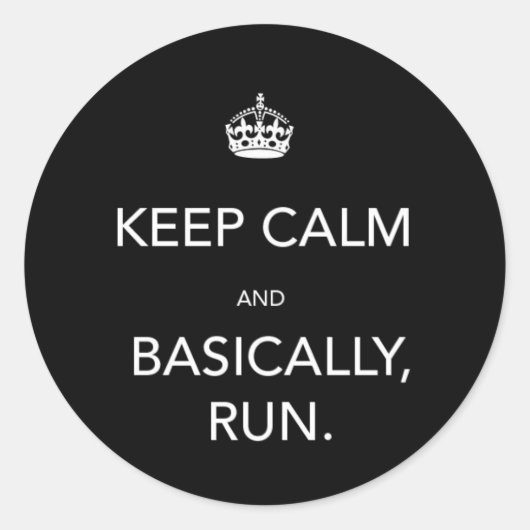 Behalt Calm Runder Aufkleber (Vorderseite)