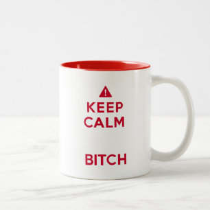 Behalt Calm Sarcasm Parody Funny Mug Zweifarbige Tasse
