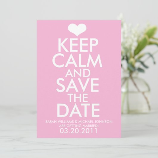 Behalt Calm & Save the Date (Stehend Vorderseite)